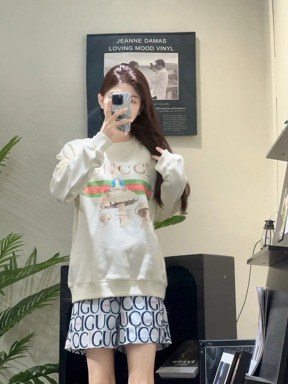 Gucci/Gucci 24Fw fun cartoon print crew neck sweatshirt