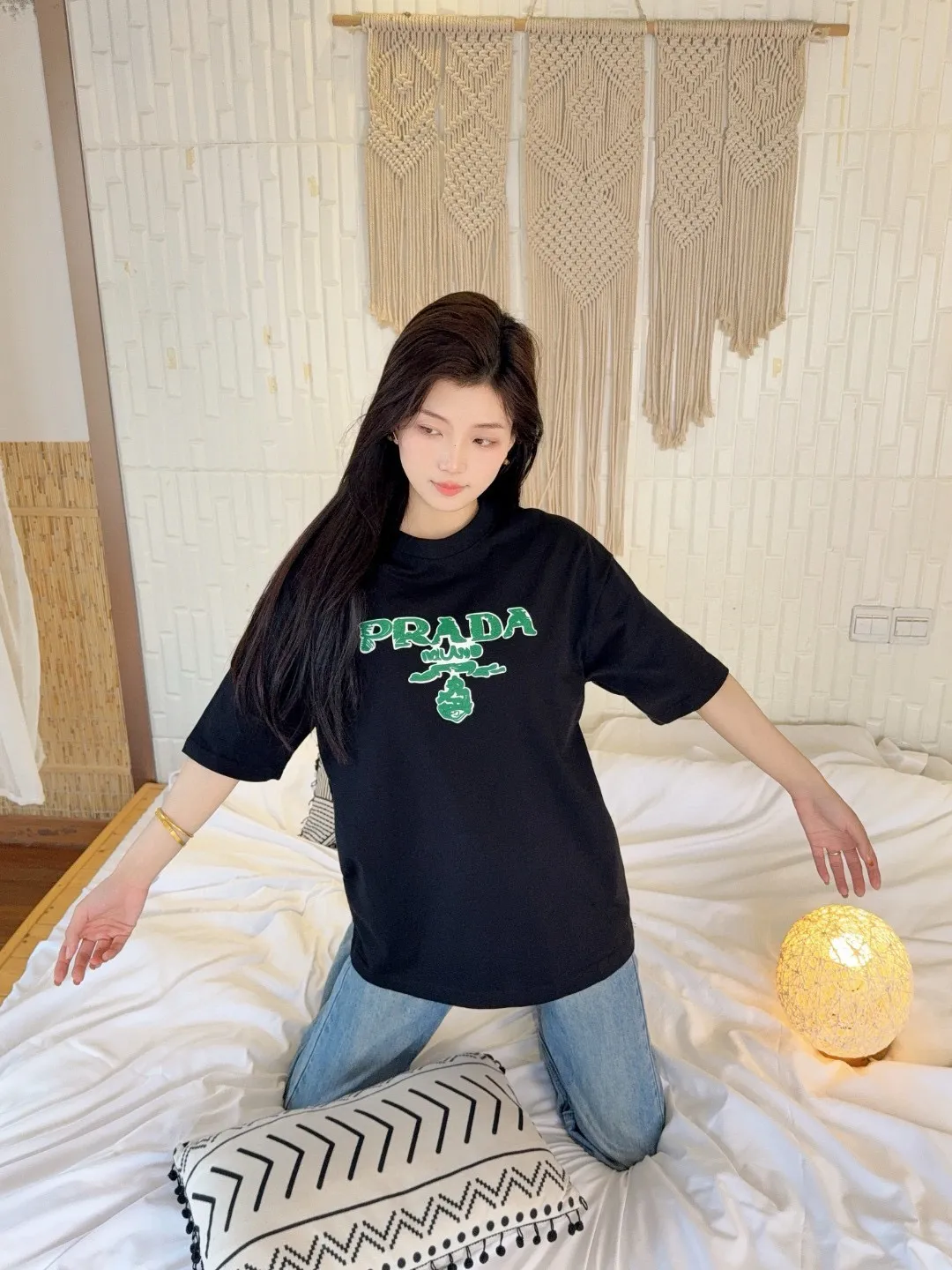 Prada/ 25ss Green logo