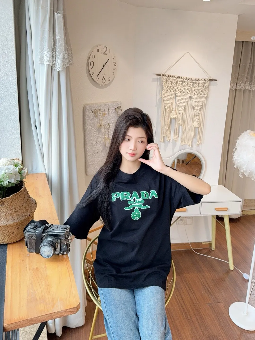 Prada/ 25ss Green logo