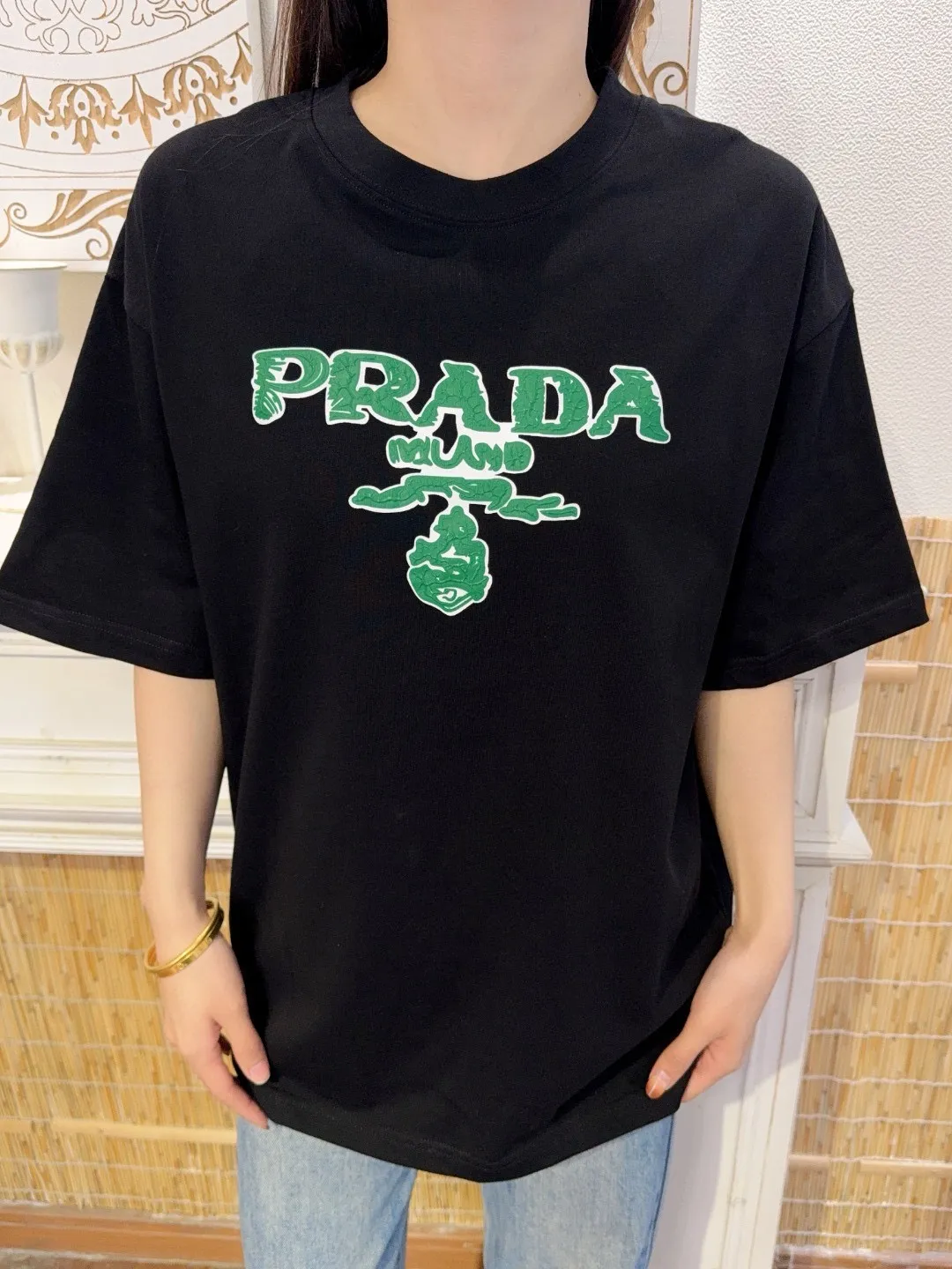Prada/ 25ss Green logo