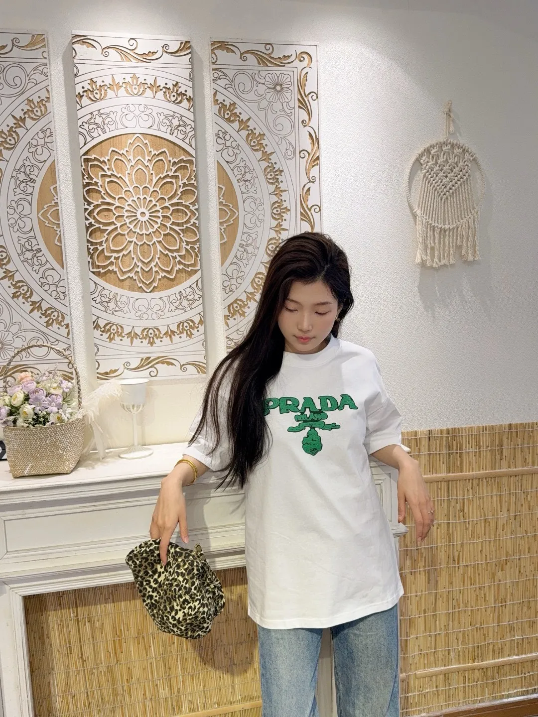 Prada/ 25ss Green logo