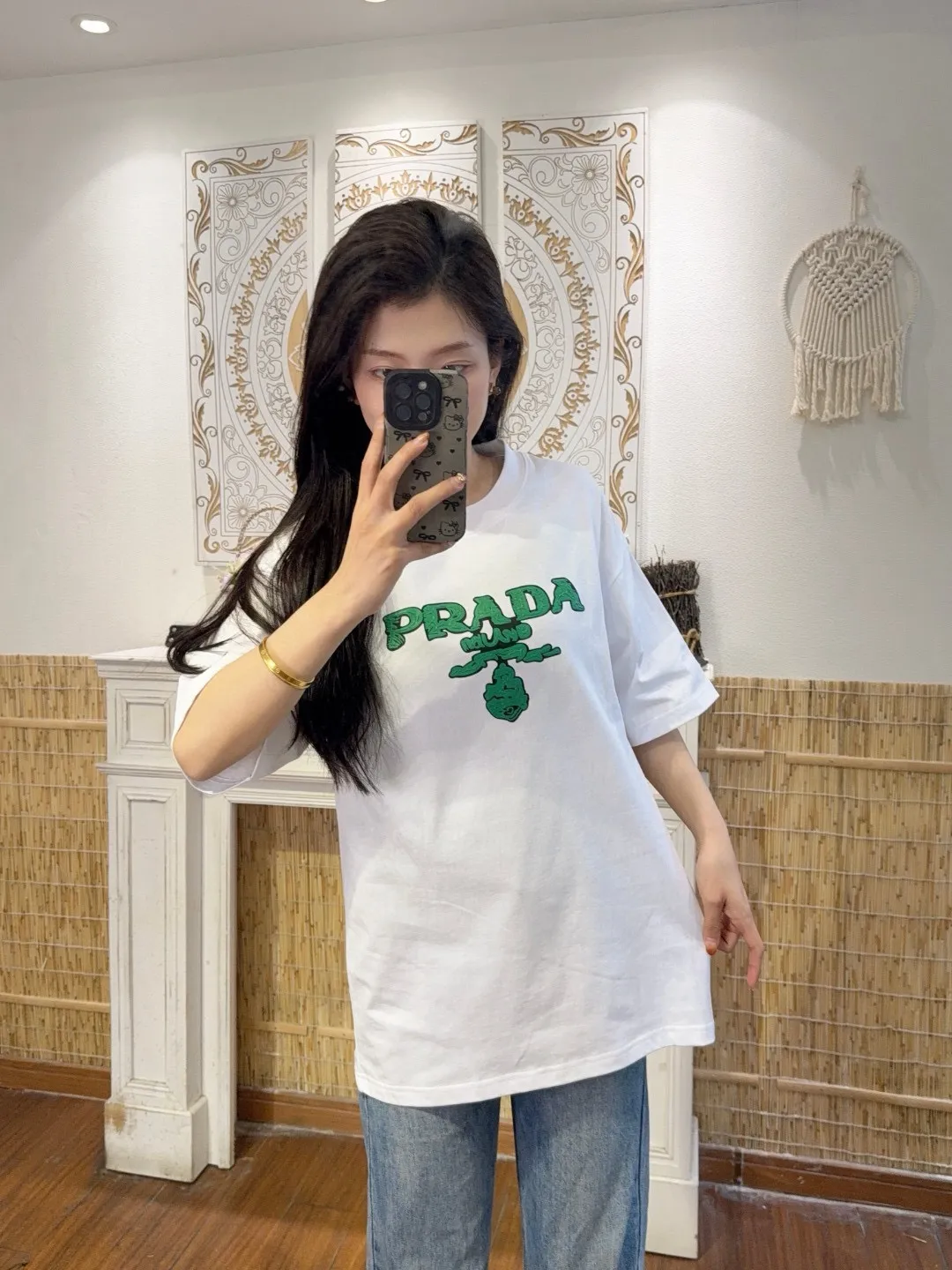 Prada/ 25ss Green logo
