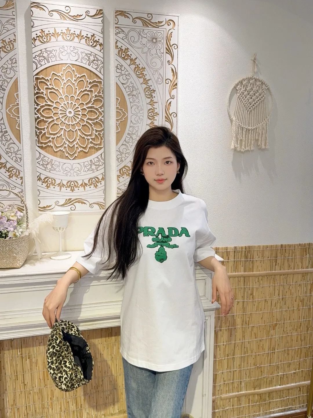 Prada/ 25ss Green logo