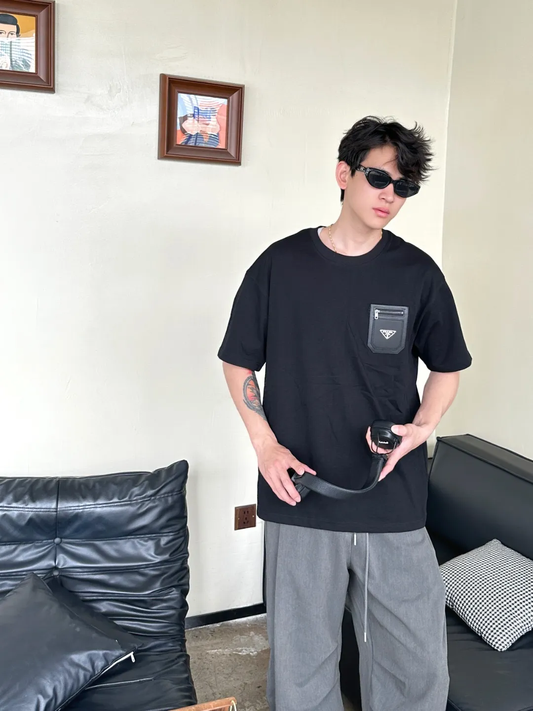 Prada/ 25ss Genuine Leather