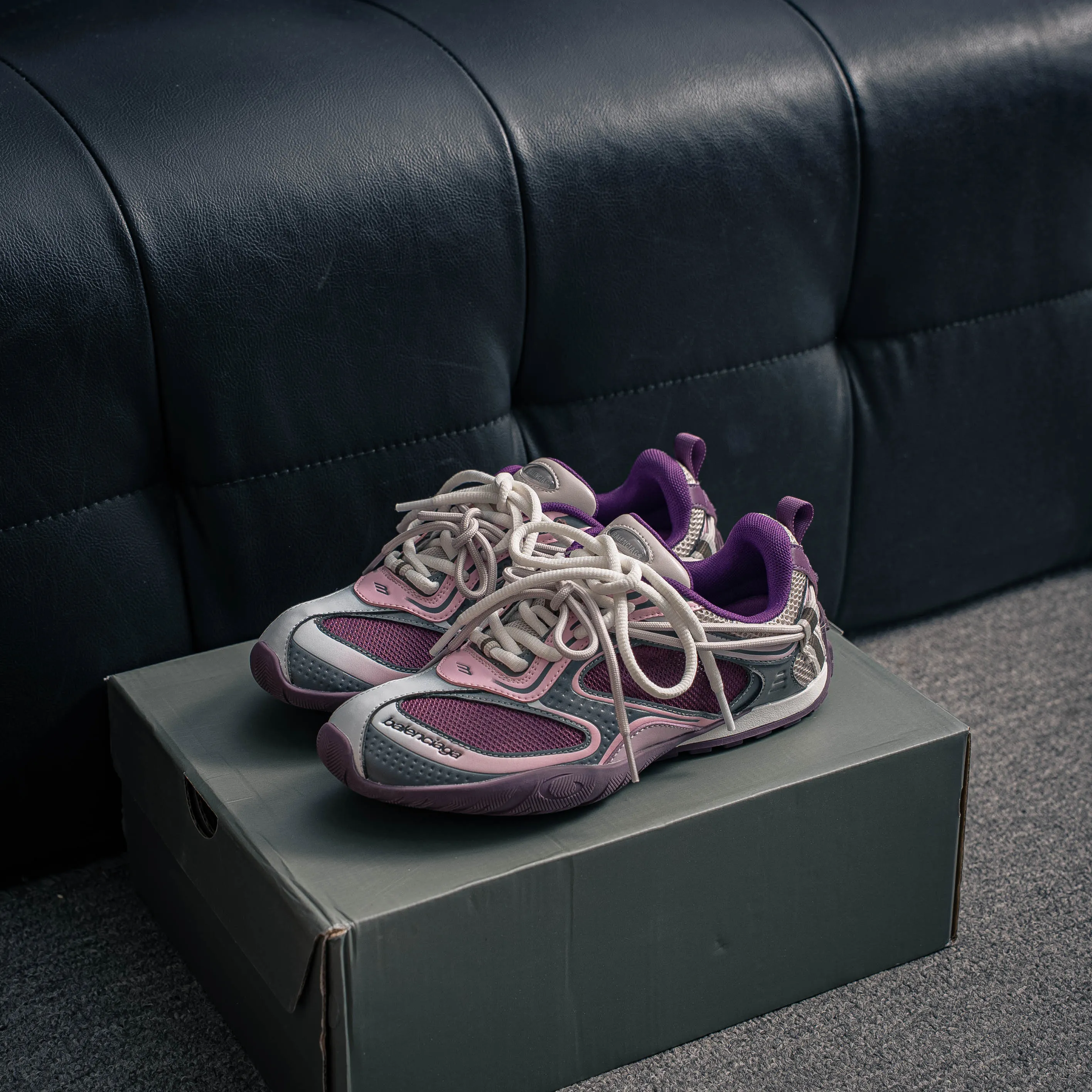 BALENCIAGA Radar Mesh Shoes 2026 Radar Gradient Lines Low-Top Sneakers， ，