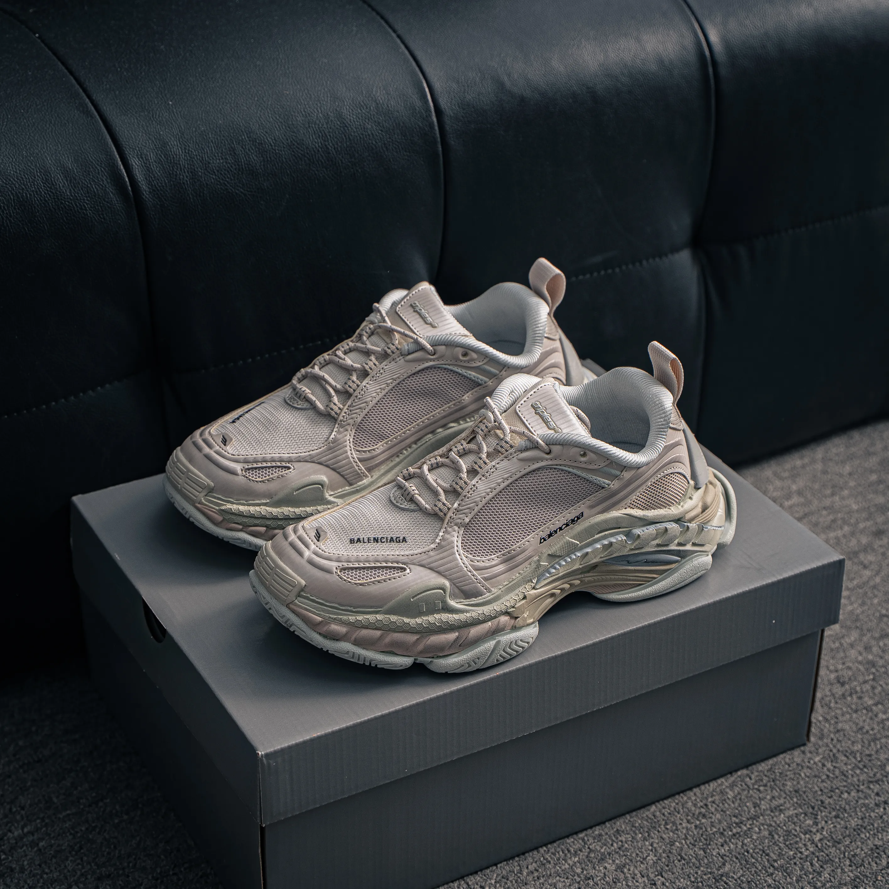 # Triple S 2 Platform Sole Lace-Up Low-Top Chunky Sneakers Shoes Shoes EVA Shoes MD Non-Slip