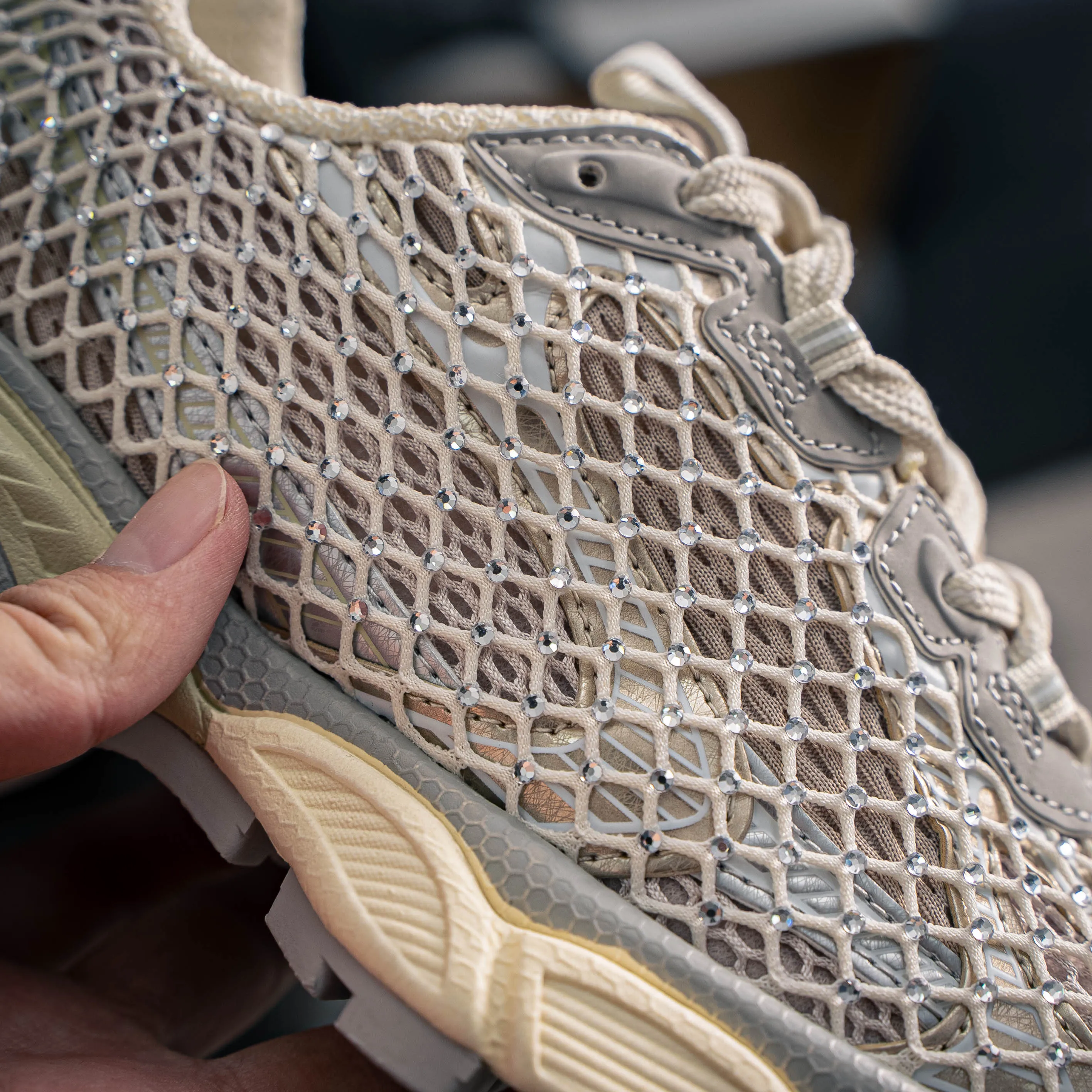 # Balenciaga 3XL Fishnet Lace-Up Low-Top Chunky Sneakers 3XL Running Shoes Tra Trainer