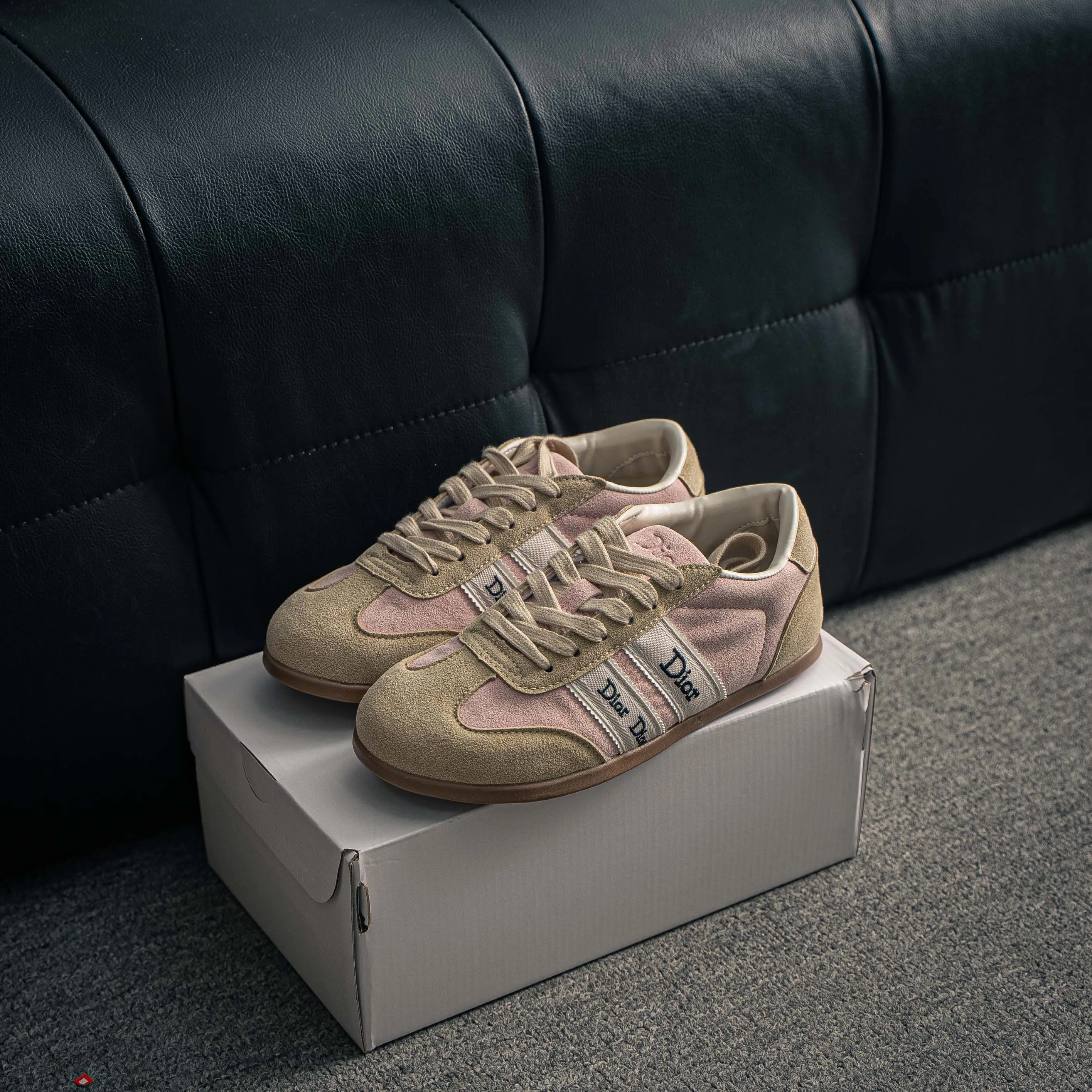 Dior Ribbon Sneaker Sneakers Shoes Dior Classic “J'adior” 。 Shoes （Suede） Cowhide Leather Shoes