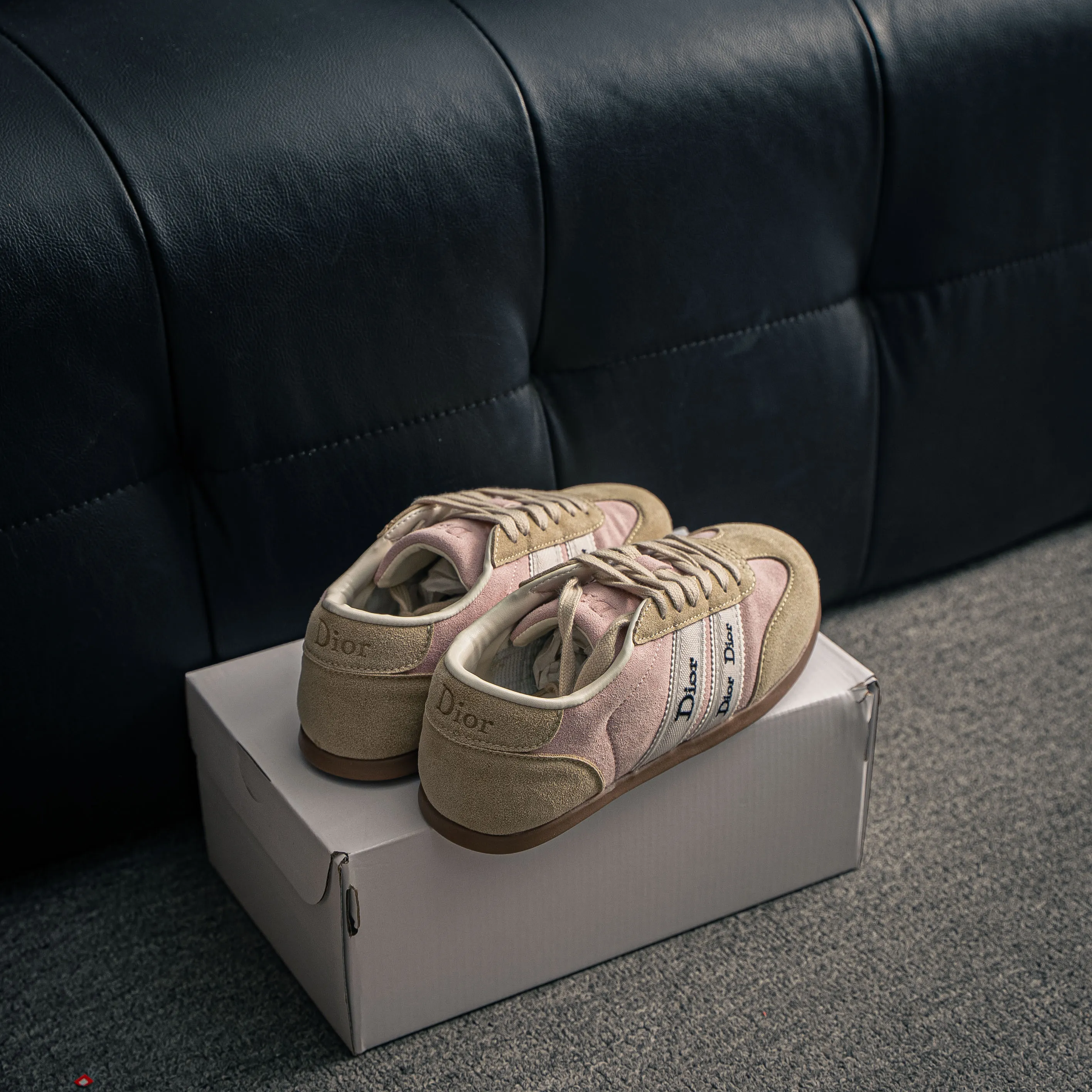 Dior Ribbon Sneaker Sneakers Shoes Dior Classic “J'adior” 。 Shoes （Suede） Cowhide Leather Shoes