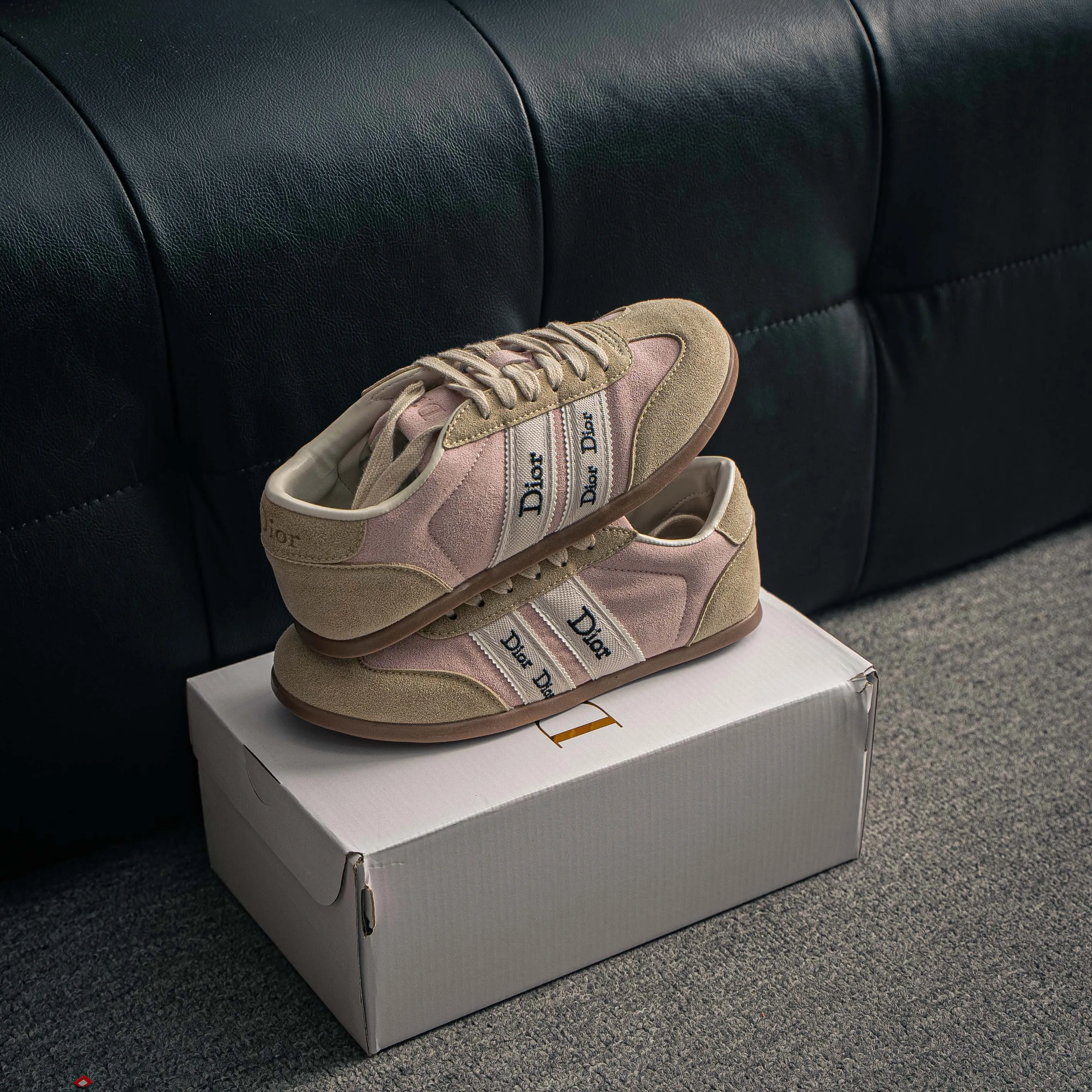 Dior Ribbon Sneaker Sneakers Shoes Dior Classic “J'adior” 。 Shoes （Suede） Cowhide Leather Shoes