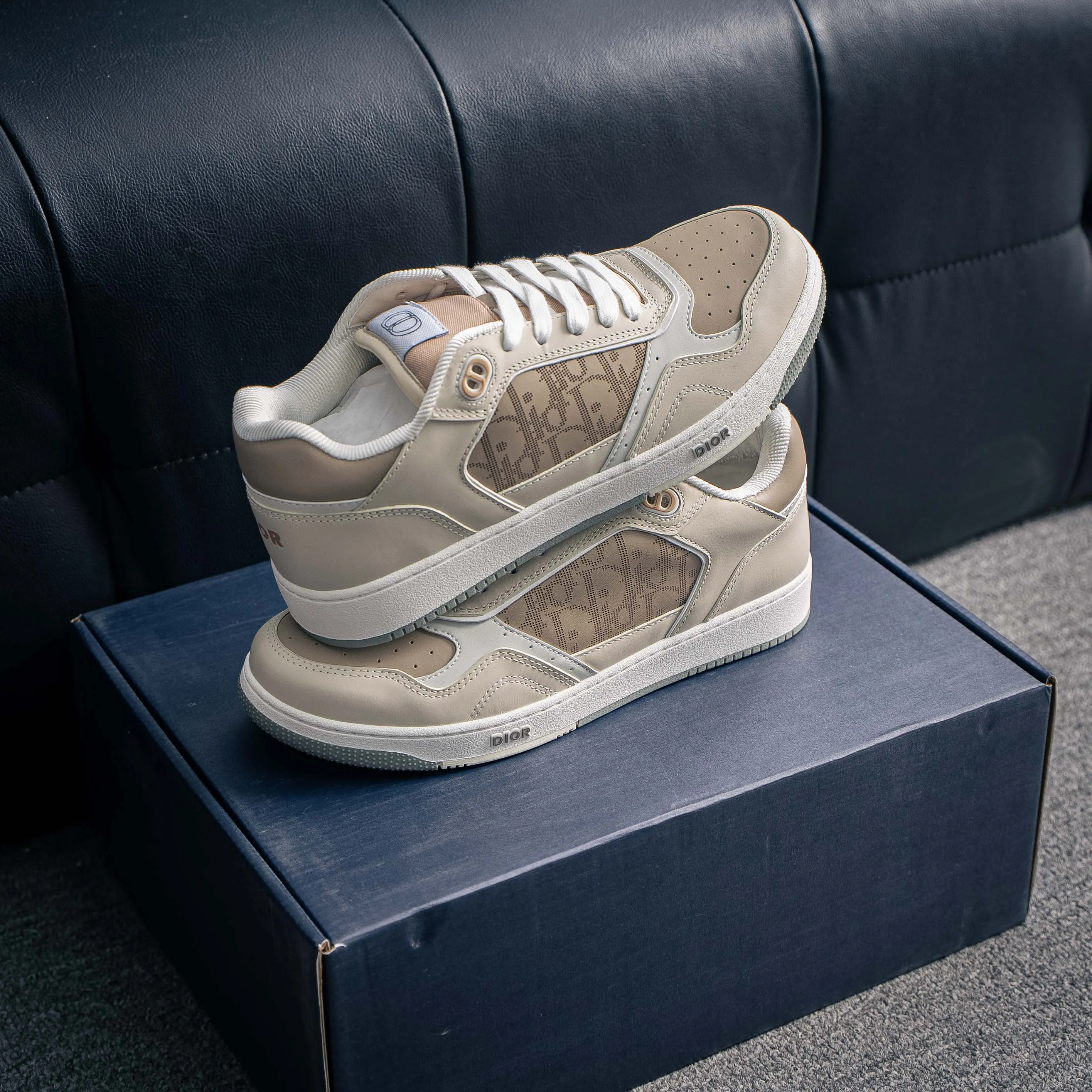 # B 27 Sneakers Di*r Classic B 27 Series Cowhide Leather “CD Icon” Shoes TPUShoes Shoes Shoes