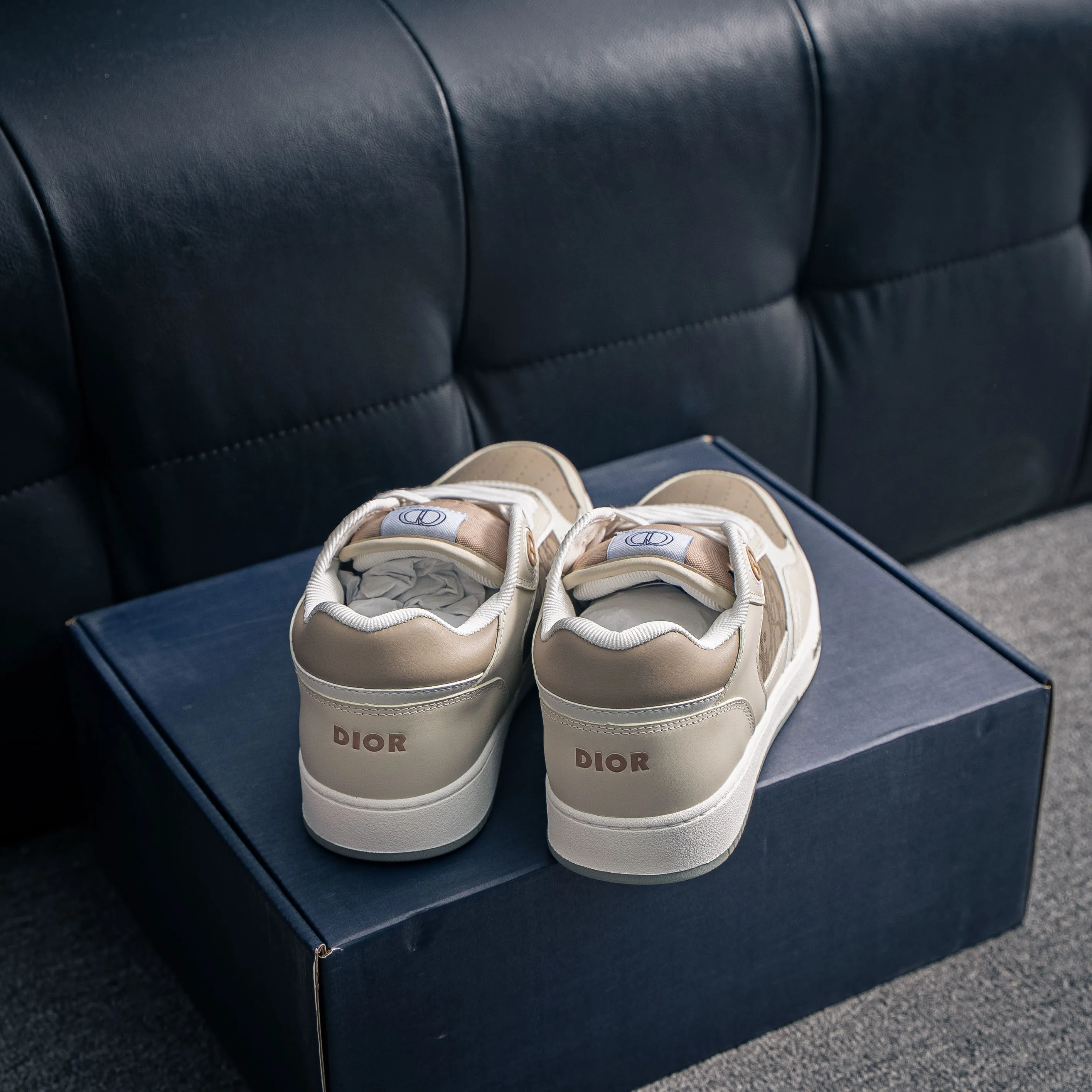 # B 27 Sneakers Di*r Classic B 27 Series Cowhide Leather “CD Icon” Shoes TPUShoes Shoes Shoes