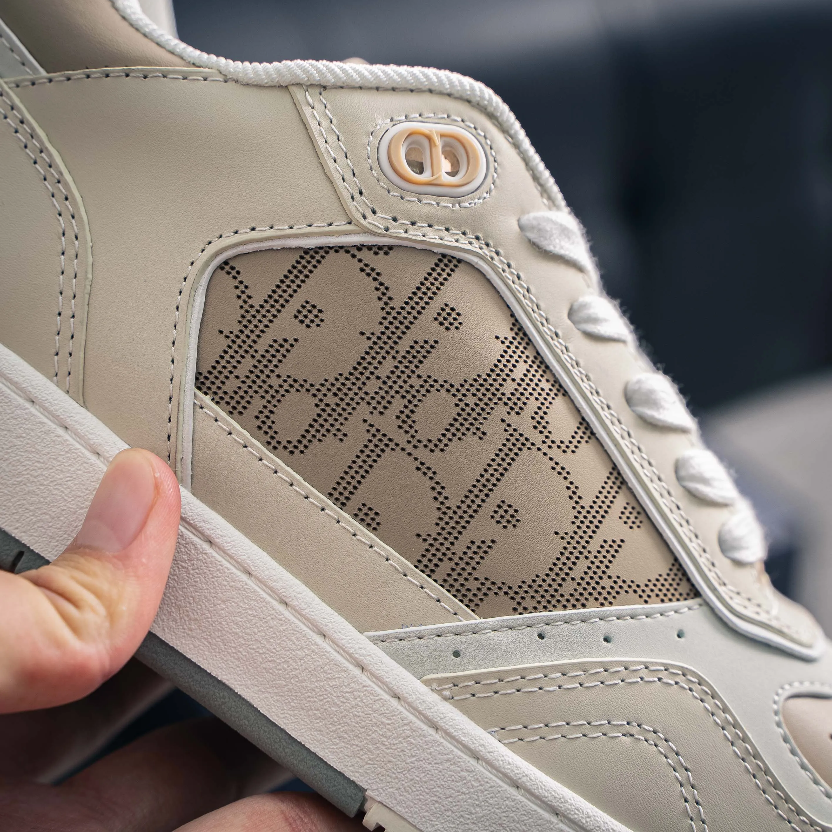 # B 27 Sneakers Di*r Classic B 27 Series Cowhide Leather “CD Icon” Shoes TPUShoes Shoes Shoes