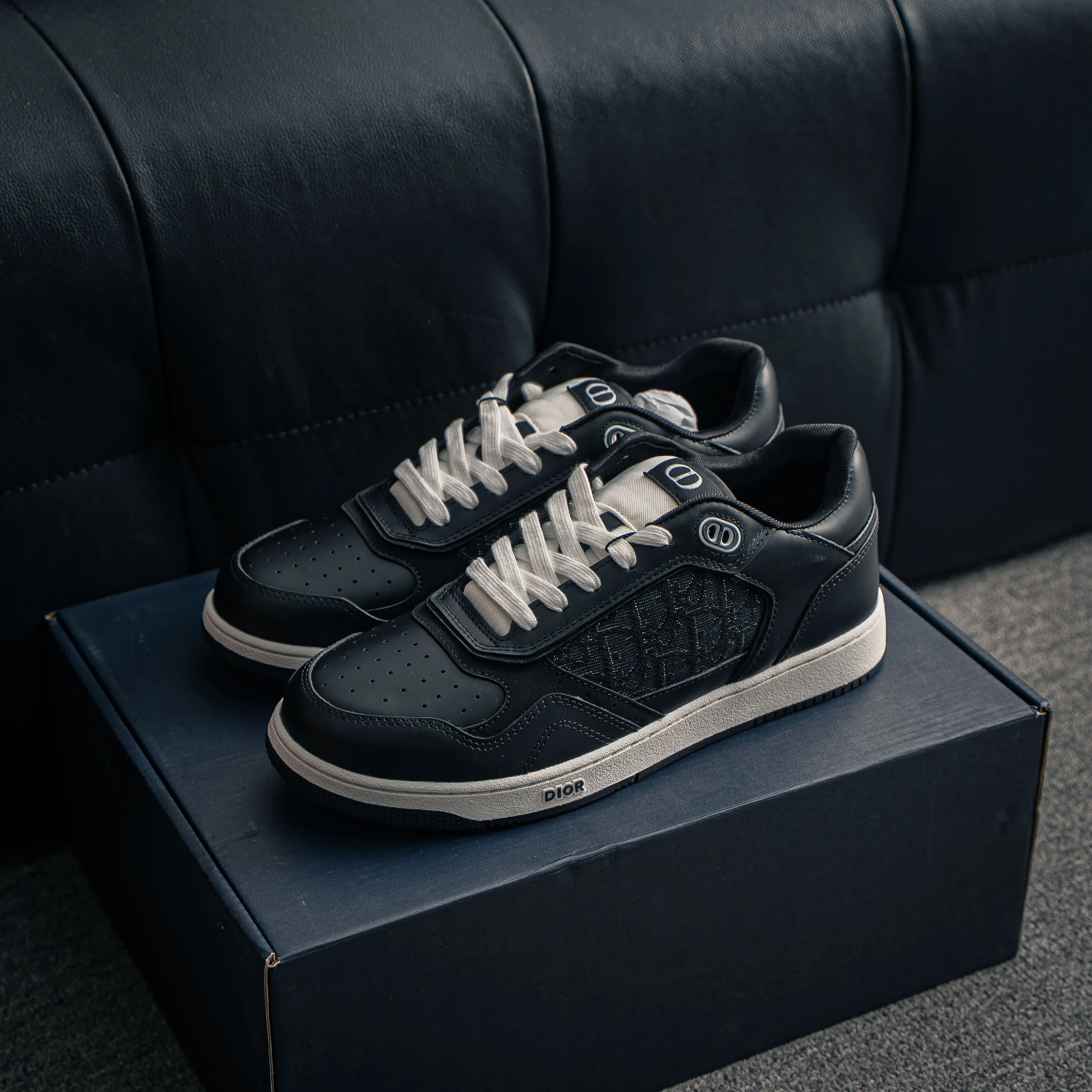 # B 27 Sneakers Di*r Classic B 27 Series Cowhide Leather “CD Icon” Shoes TPUShoes Shoes Shoes