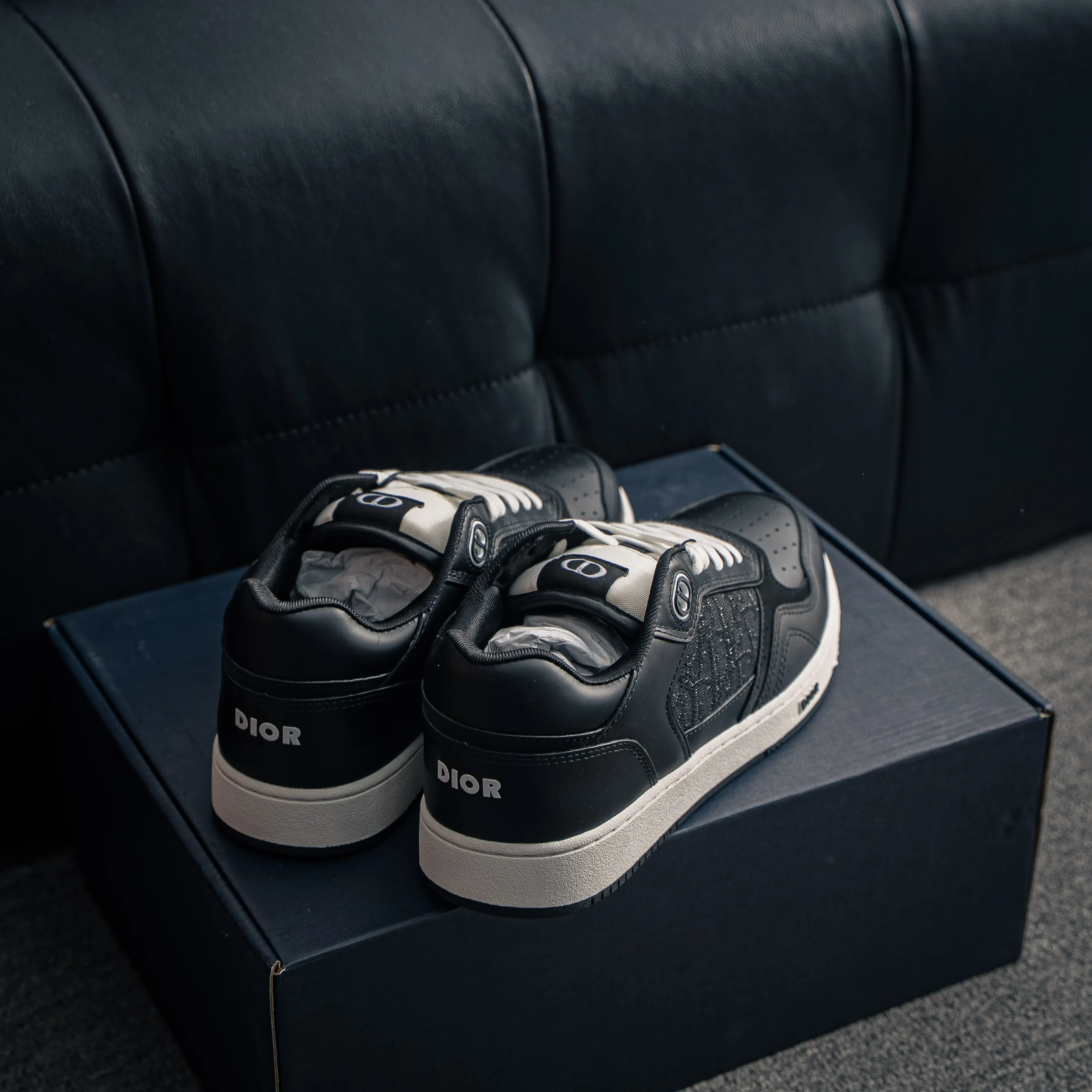 # B 27 Sneakers Di*r Classic B 27 Series Cowhide Leather “CD Icon” Shoes TPUShoes Shoes Shoes