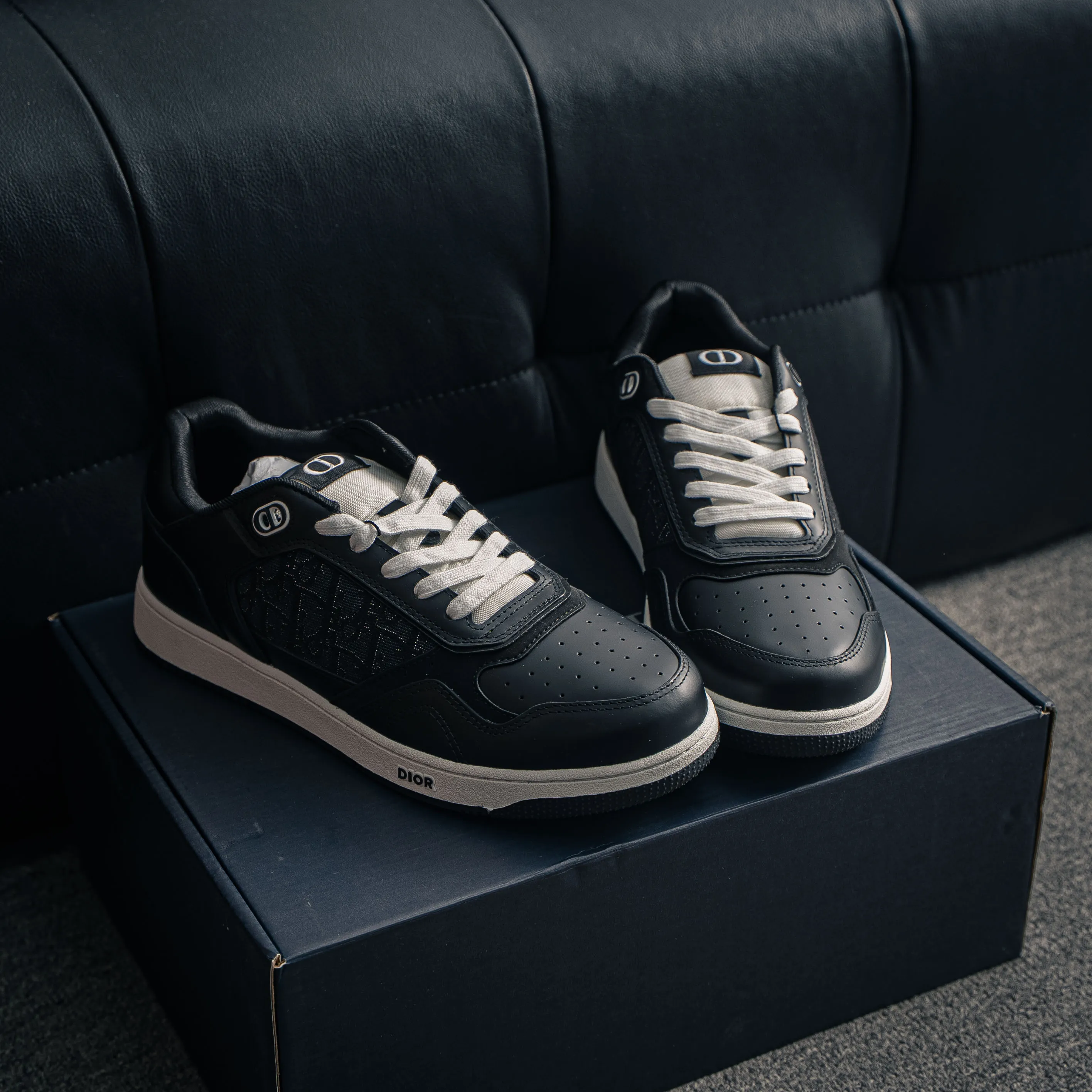 # B 27 Sneakers Di*r Classic B 27 Series Cowhide Leather “CD Icon” Shoes TPUShoes Shoes Shoes