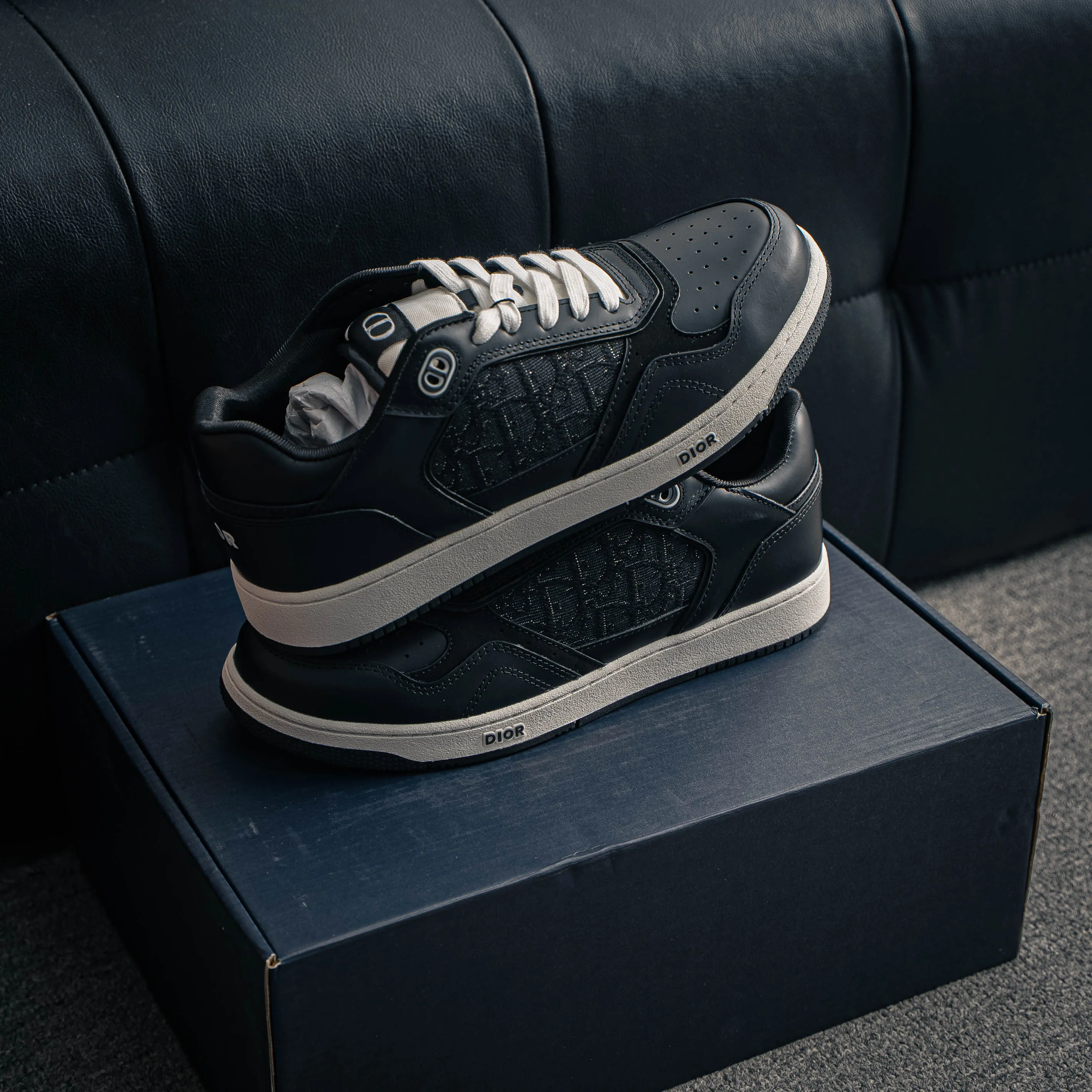 # B 27 Sneakers Di*r Classic B 27 Series Cowhide Leather “CD Icon” Shoes TPUShoes Shoes Shoes