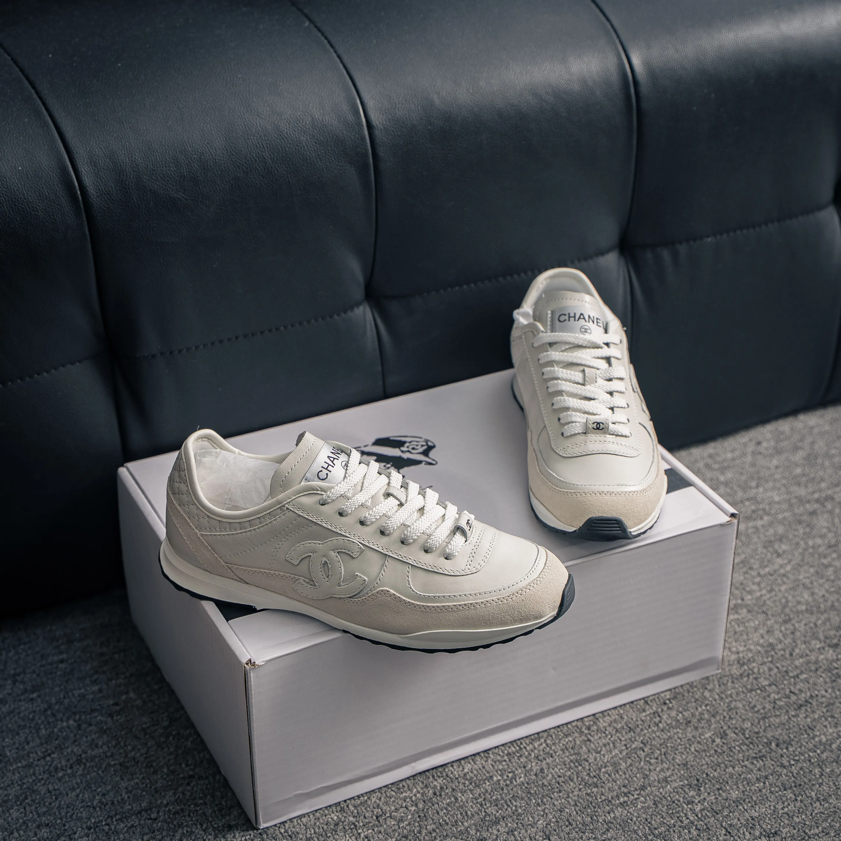 Dior B 27Series Sneakers Skate Shoes B 27 Low-Top Sneakers Series ， Dior Classic 。 White Gray Cowhide Leather ， White