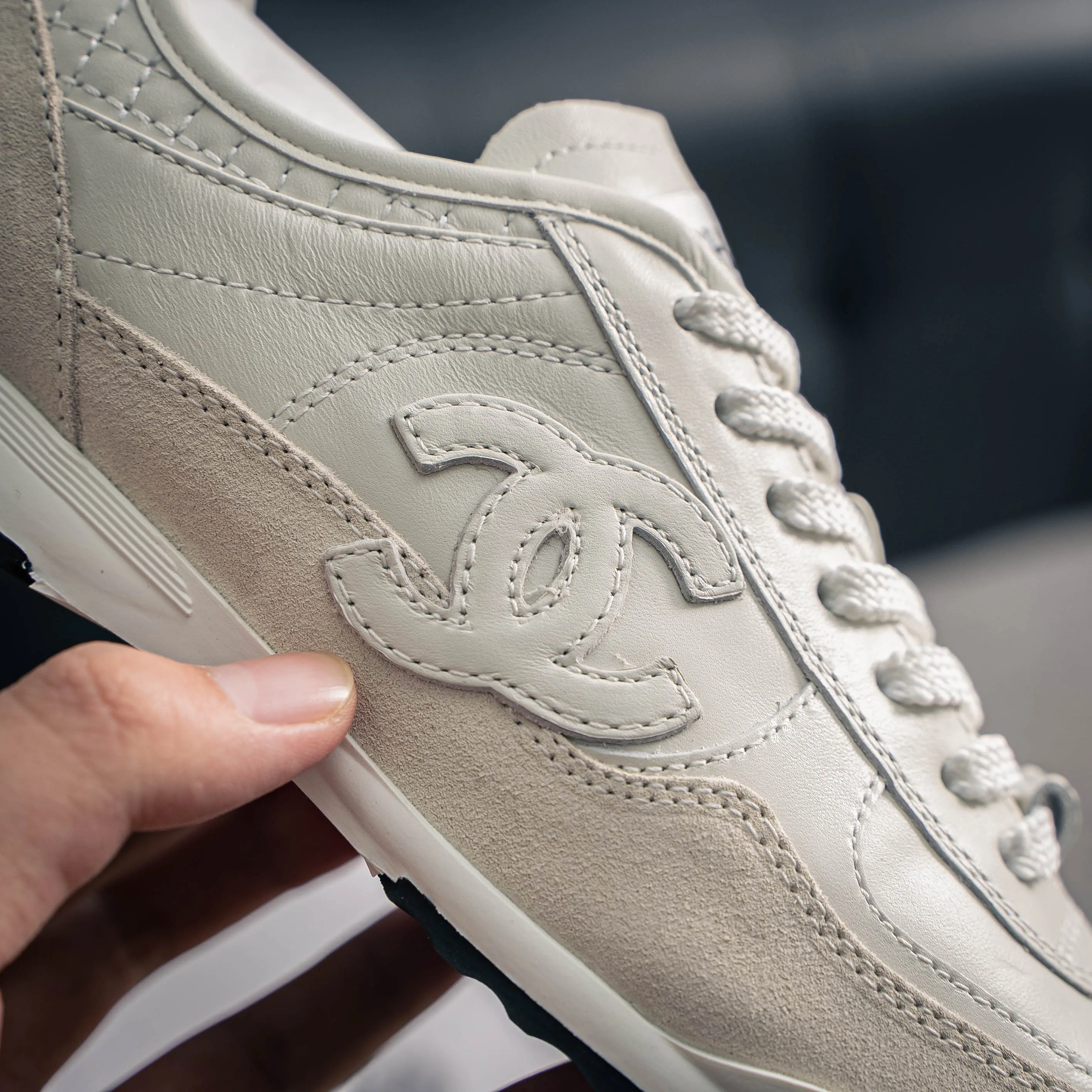Dior B 27Series Sneakers Skate Shoes B 27 Low-Top Sneakers Series ， Dior Classic 。 White Gray Cowhide Leather ， White