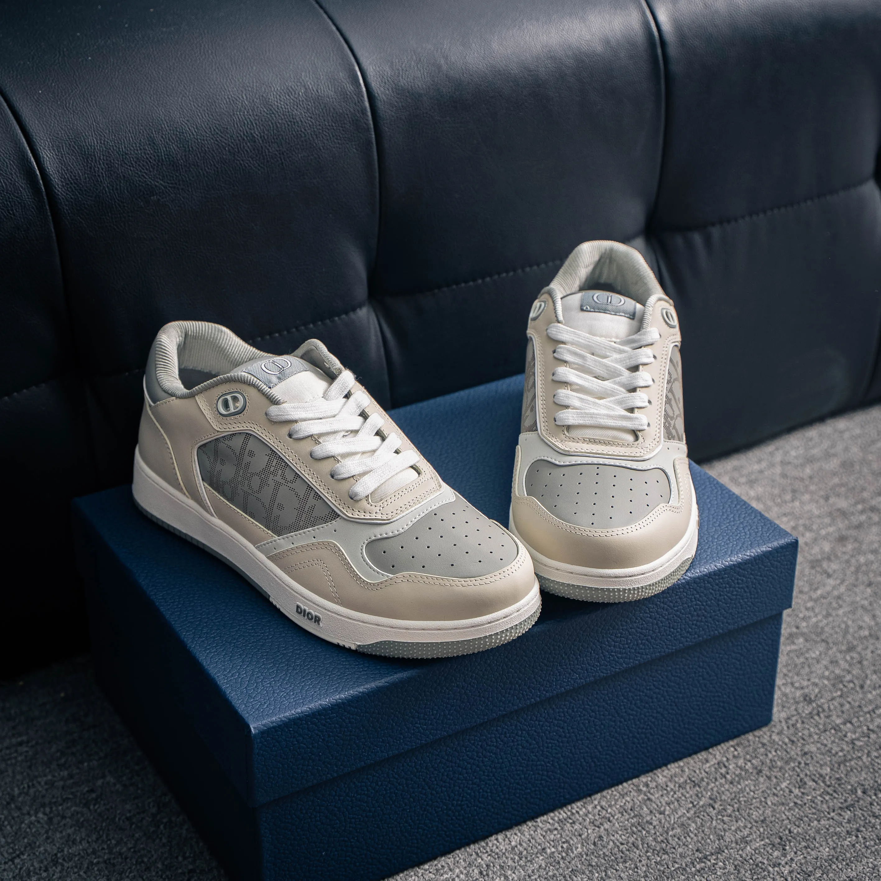 # B 27 Sneakers Di*r Classic B 27 Series Cowhide Leather “CD Icon” Shoes TPUShoes Shoes Shoes