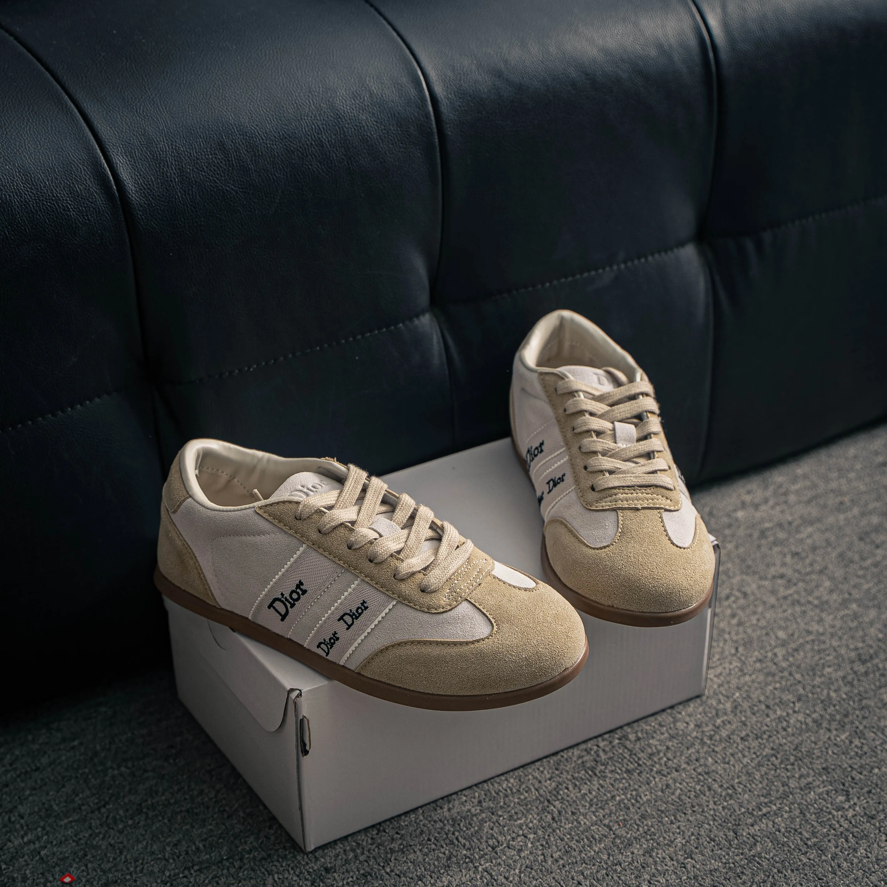 Dior Ribbon Sneaker Sneakers Shoes Dior Classic “J'adior” 。 Shoes （Suede） Cowhide Leather Shoes