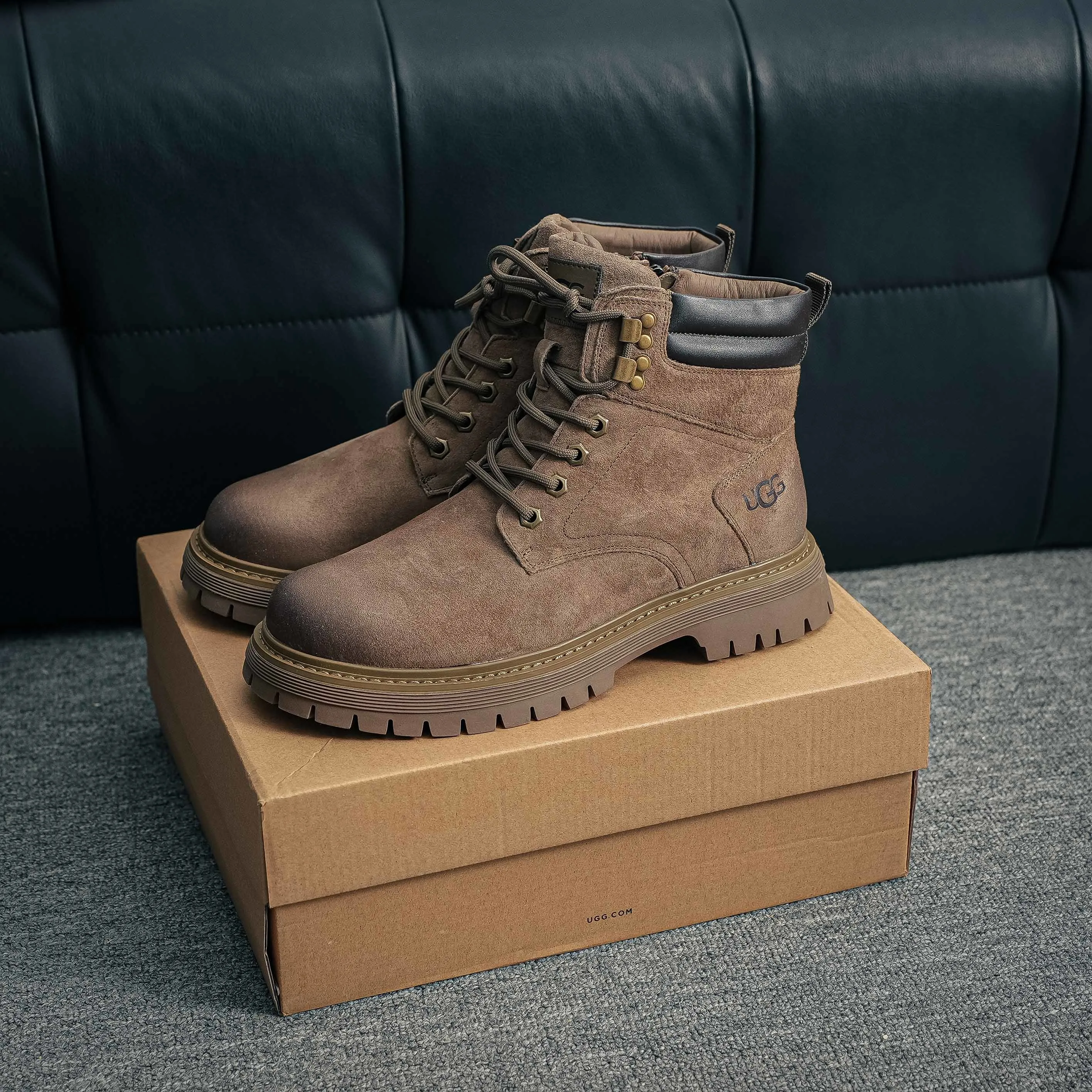 #UGG （ ） Mid-Top Martin Boots Series Quality New Arrival Cowhide Leather Shoes Cowhide Leather