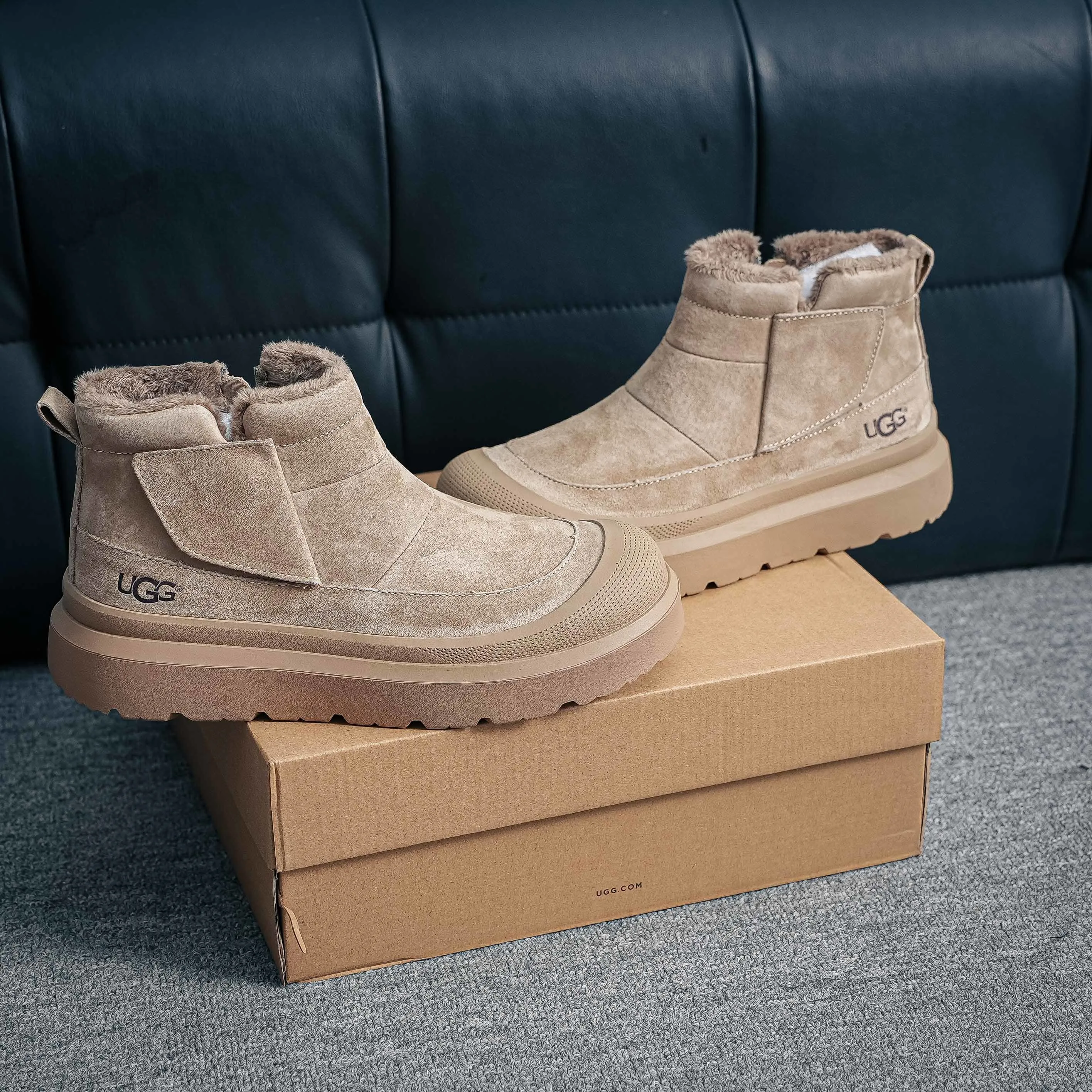 2025ss UGG High-Top Martin Boots Series Quality Modern Non-Slip Lace-Up TPU Top-Grain Cowhide Genuine Leather Shoes