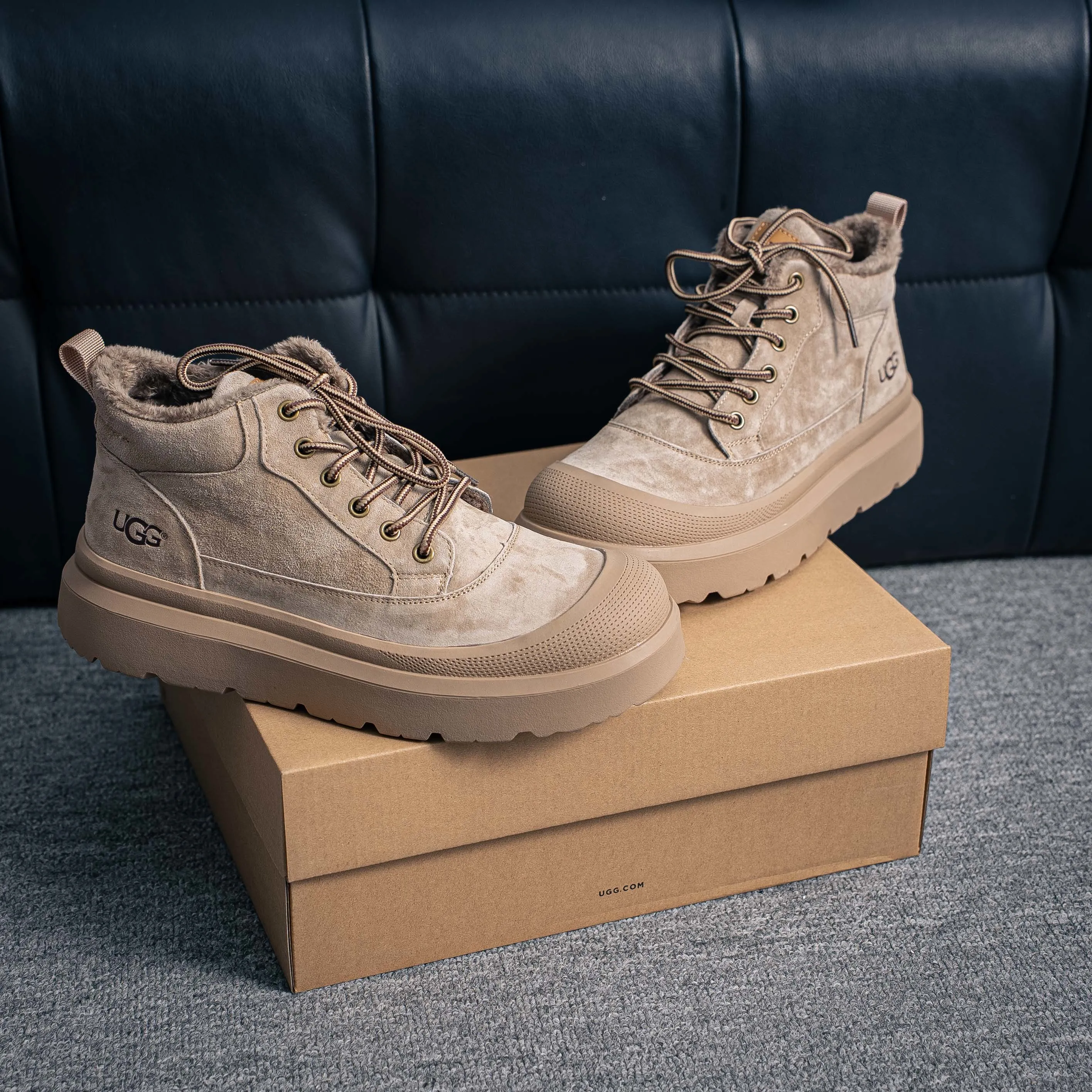 #UGG （ ） Mid-Top Shoes Martin Boots Series Quality New Arrival Cowhide Leather Shoes Cowhide Leather