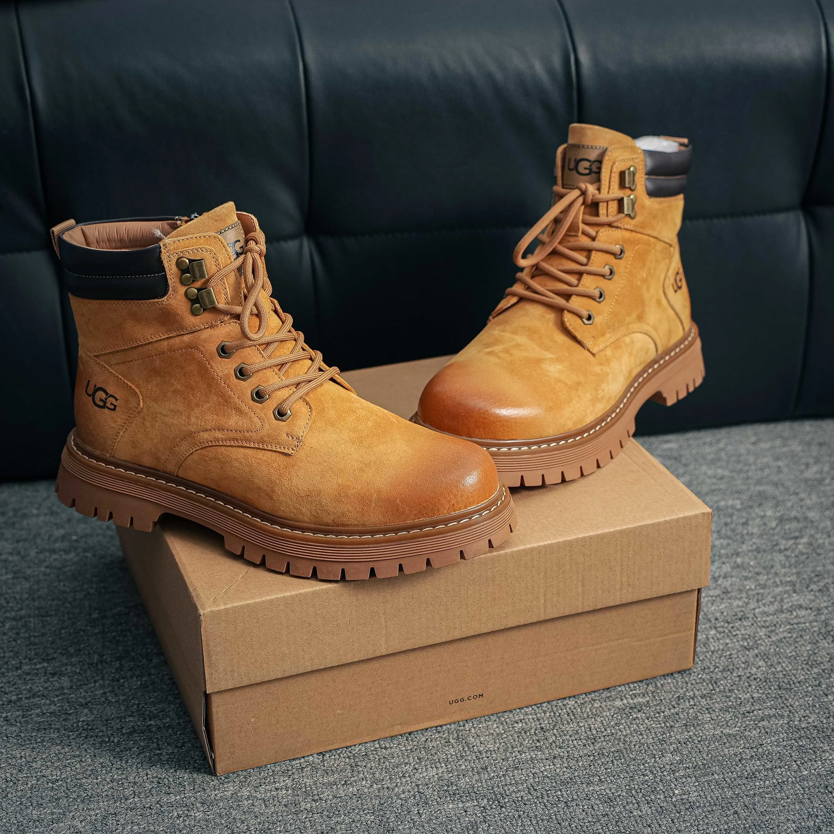 #UGG （ ） Mid-Top Martin Boots Series Quality New Arrival Cowhide Leather Shoes Cowhide Leather