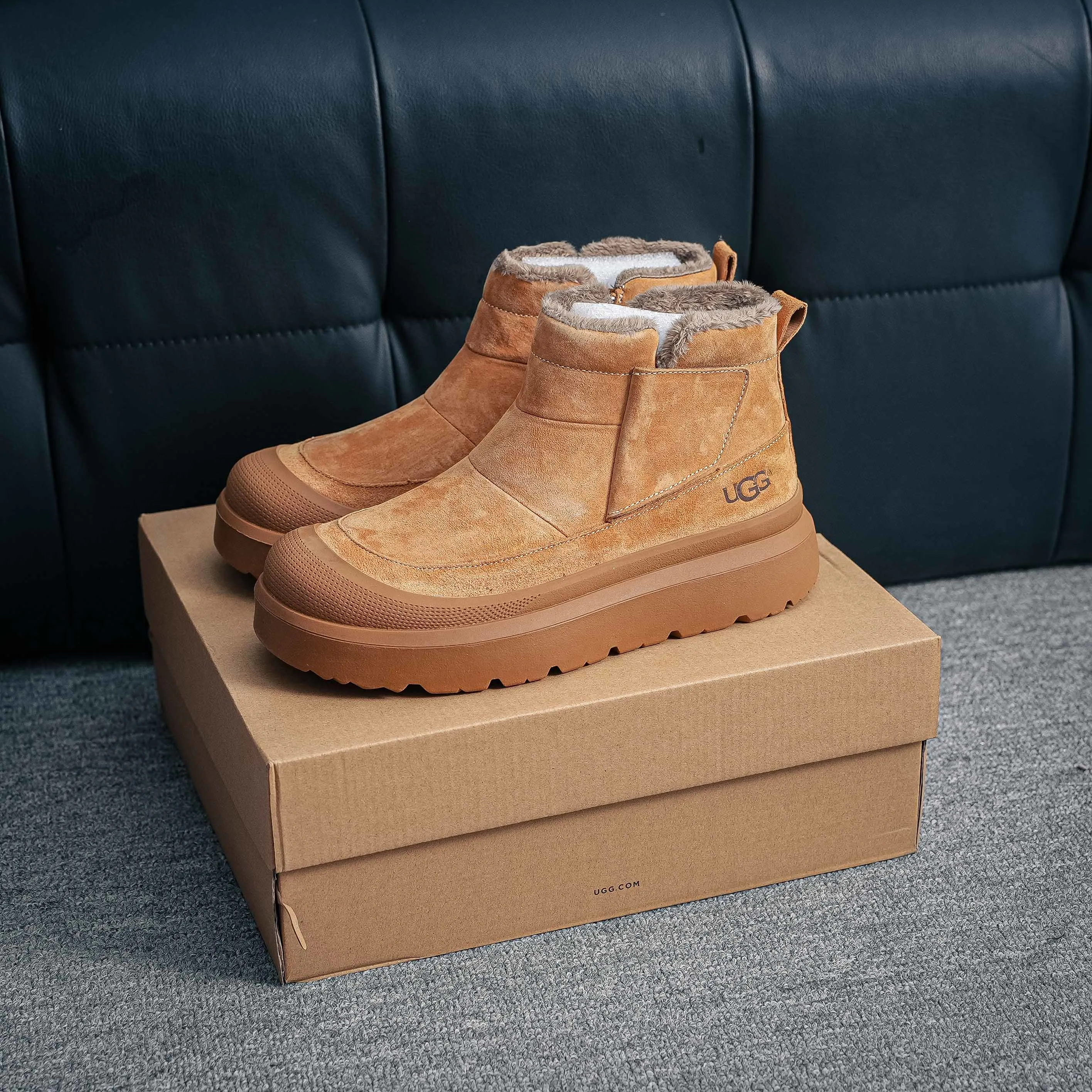 2025ss UGG High-Top Martin Boots Series Quality Modern Non-Slip Lace-Up TPU Top-Grain Cowhide Genuine Leather Shoes