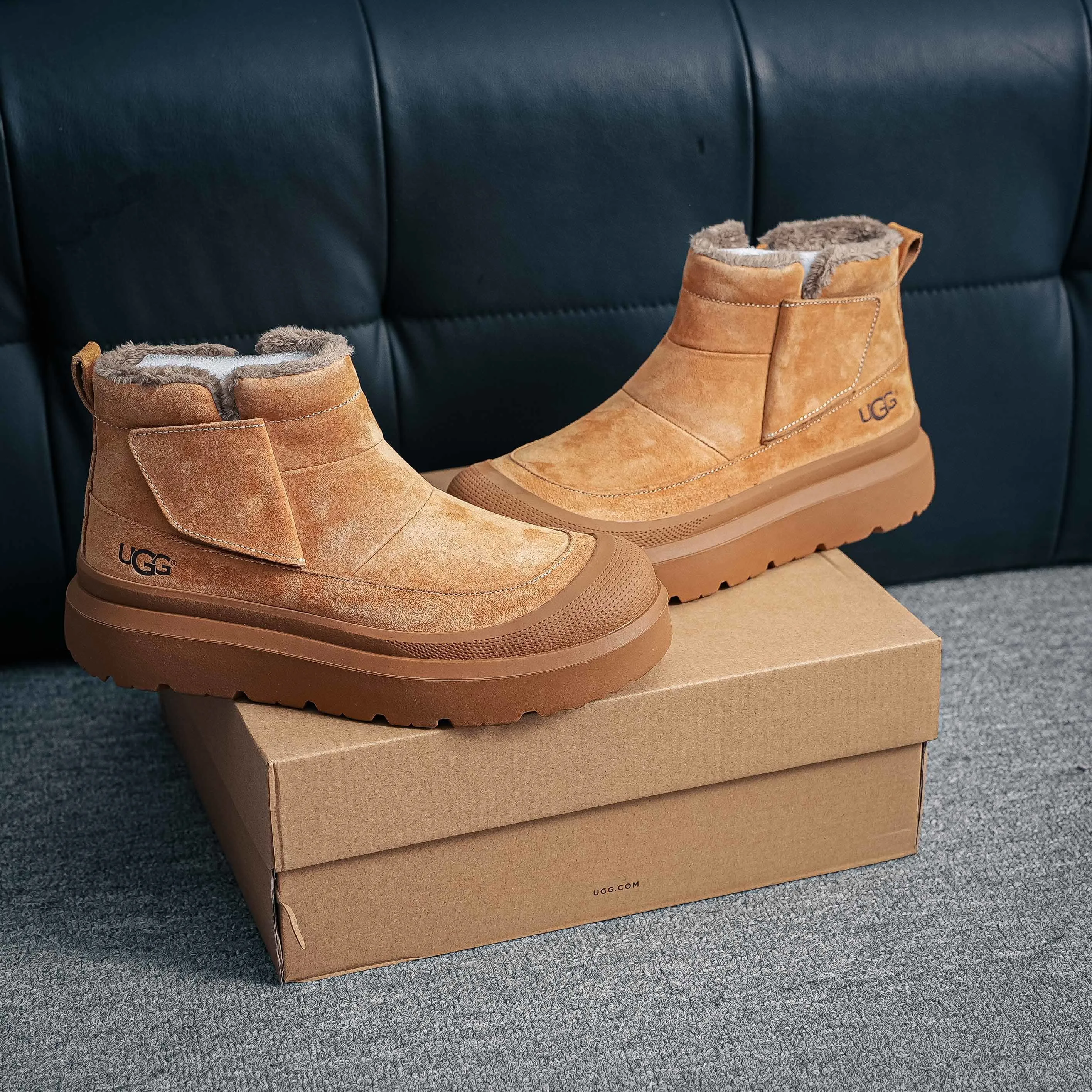2025ss UGG High-Top Martin Boots Series Quality Modern Non-Slip Lace-Up TPU Top-Grain Cowhide Genuine Leather Shoes